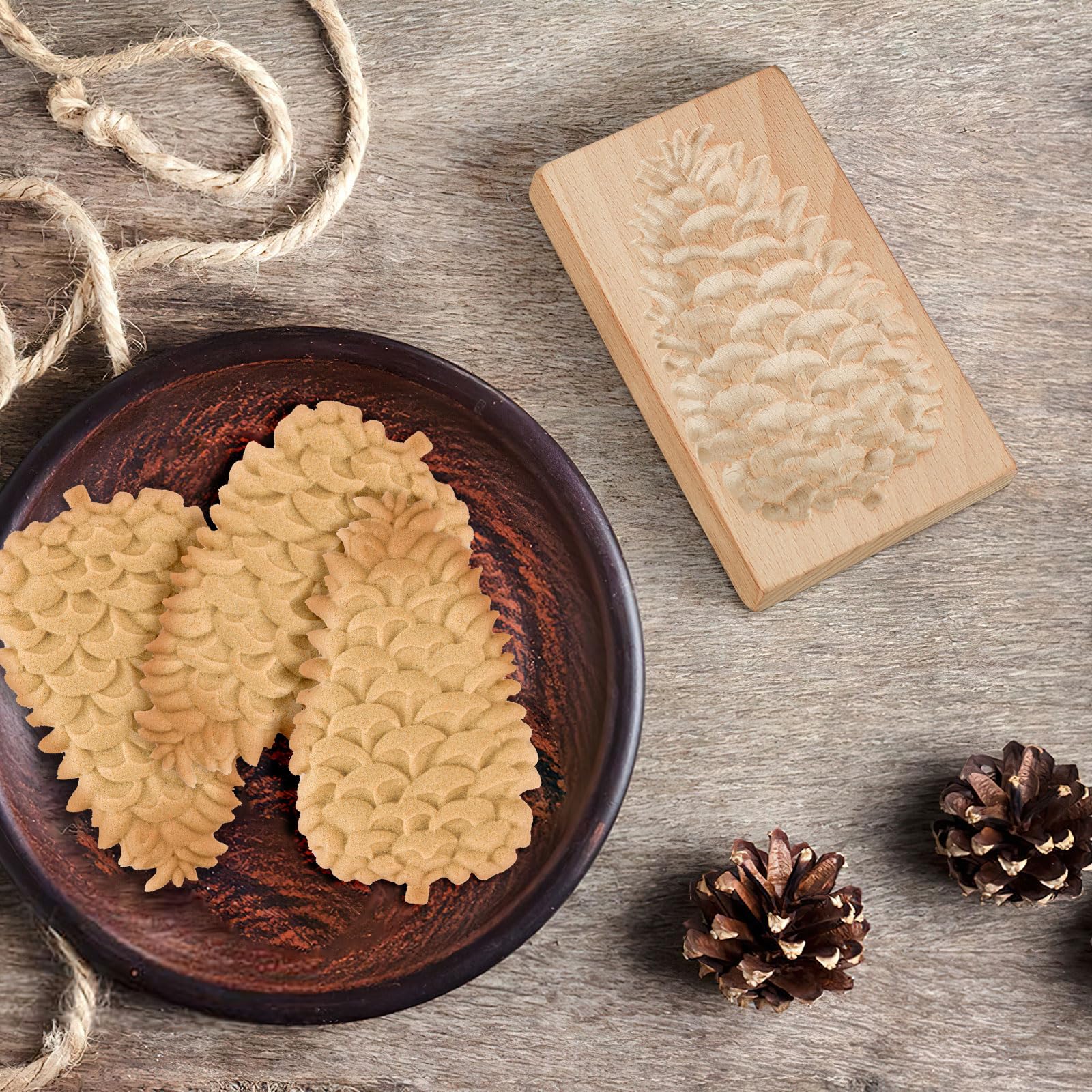 Kaiolbly dough impression mold creates crisp cookie outlines for decorations