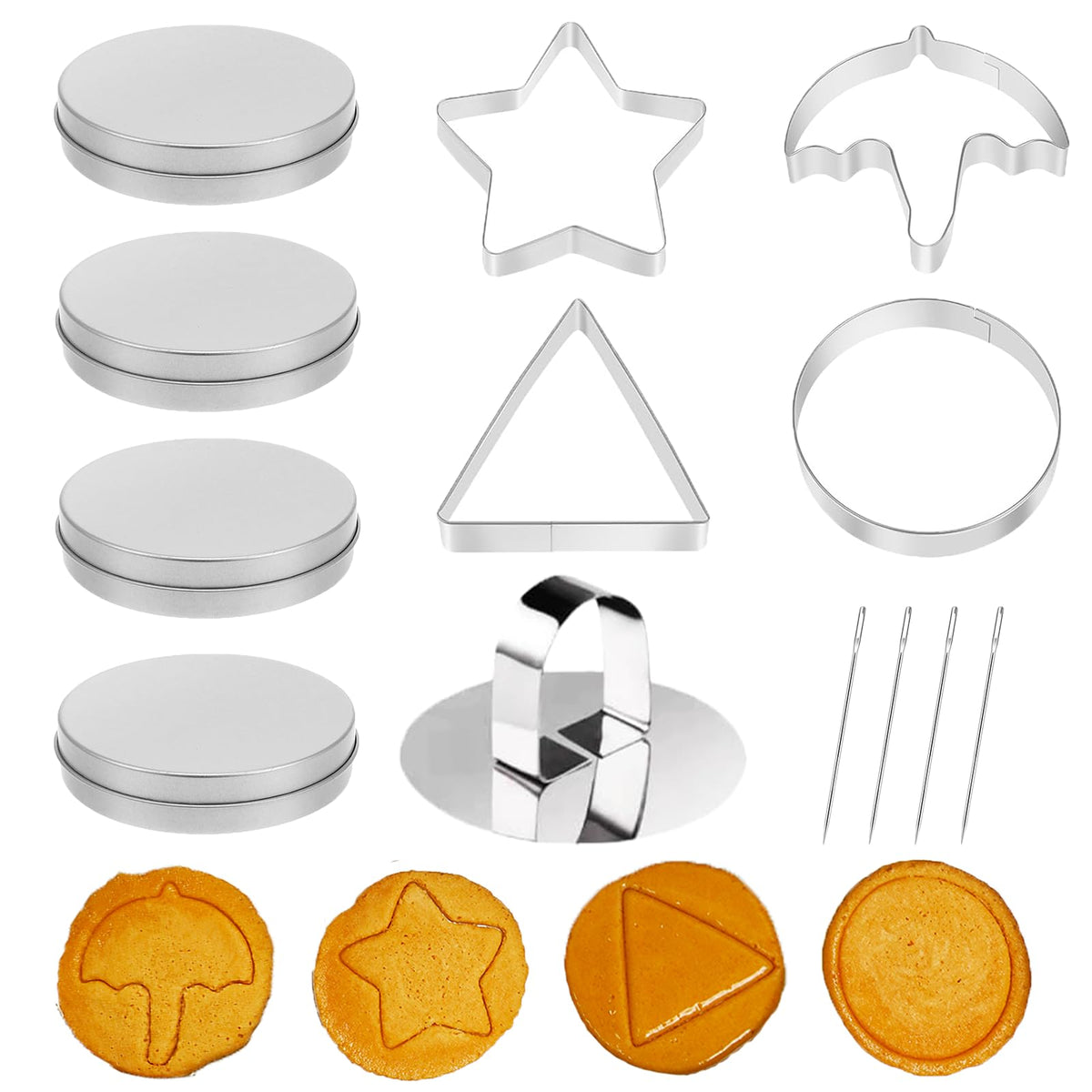 Kairsya Dalgona Candy Mold Kit laid out for easy assembly and creative baking.
