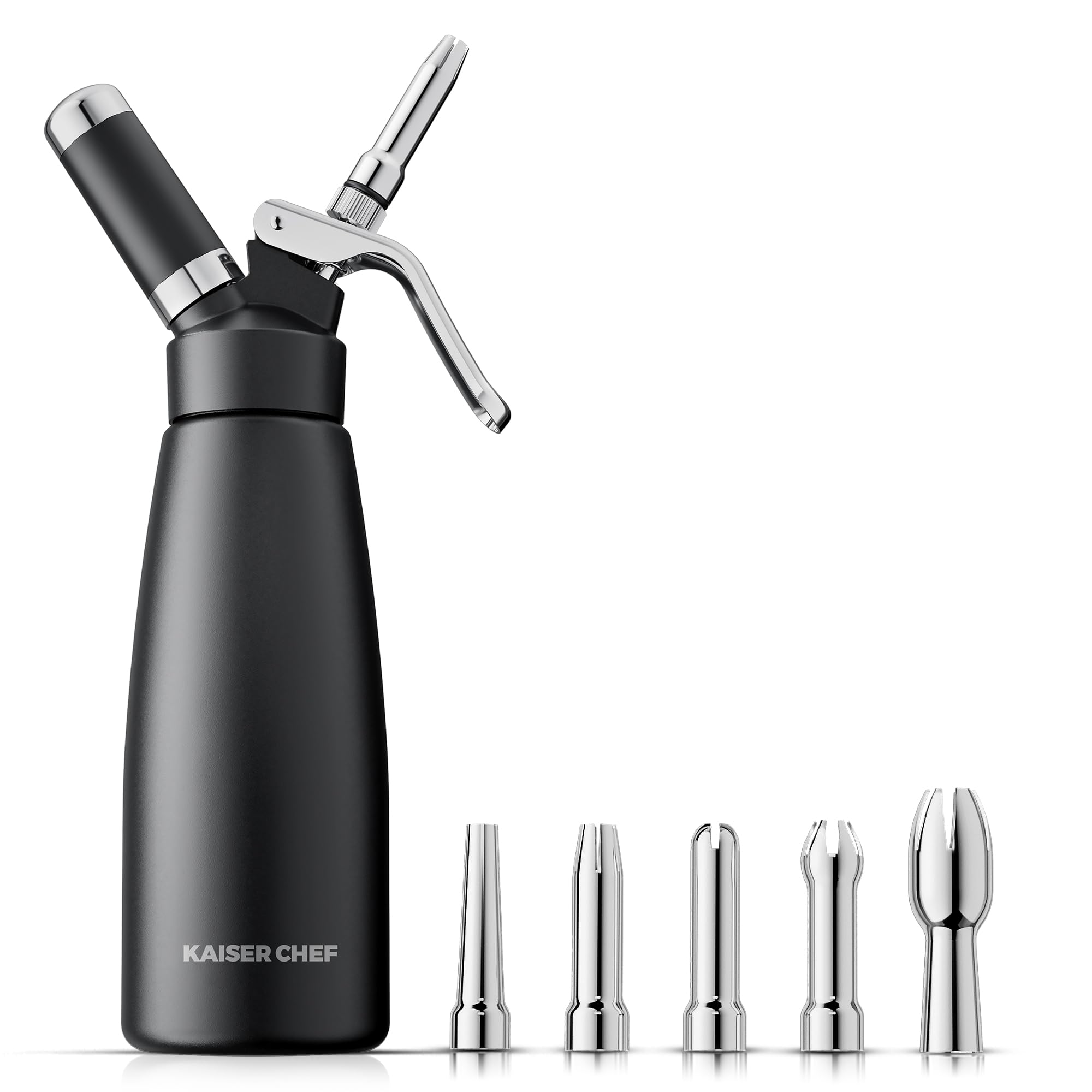 Kaiser chef whipped cream dispenser 500ml body for smooth, professional toppings