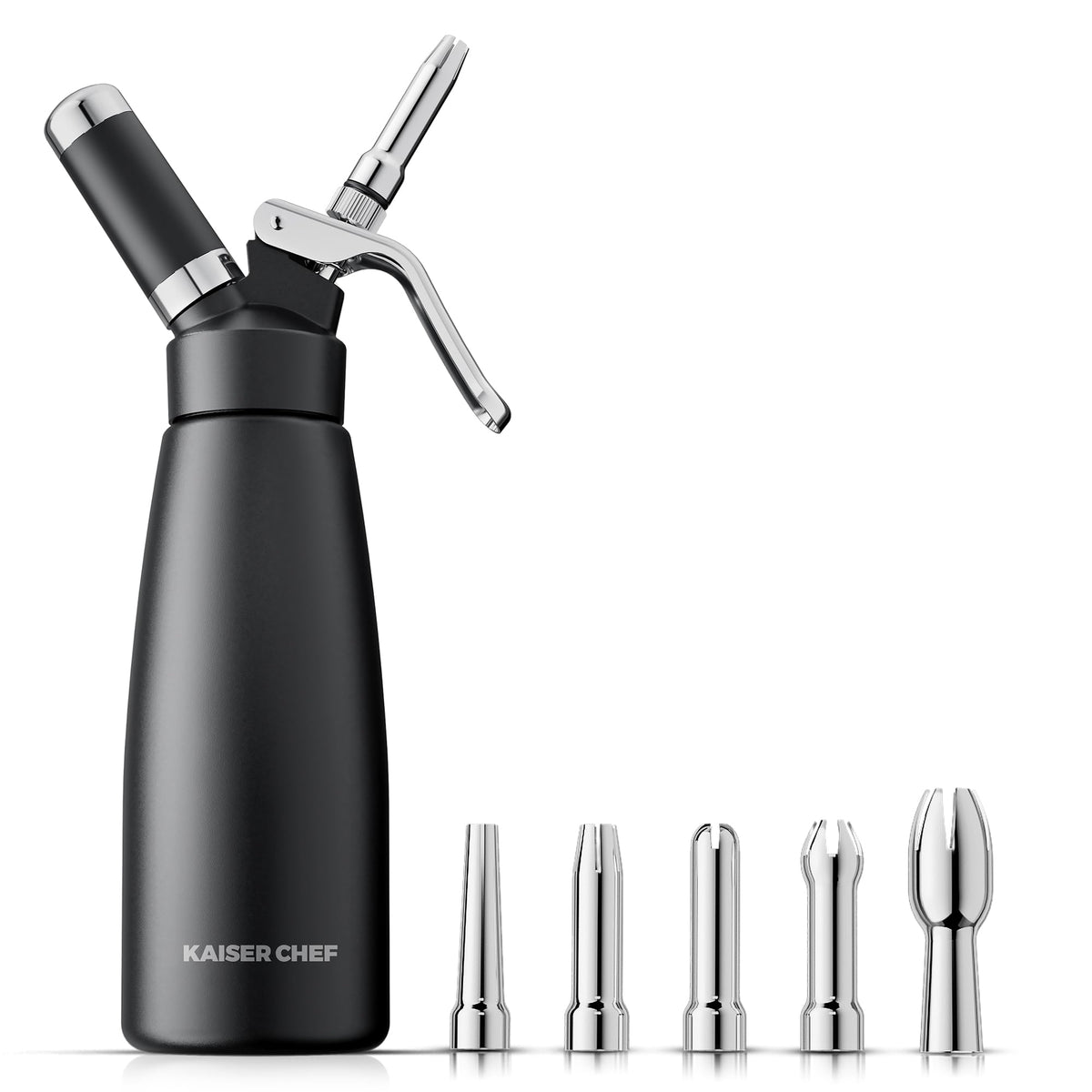 Kaiser chef whipped cream dispenser 500ml body for smooth, professional toppings