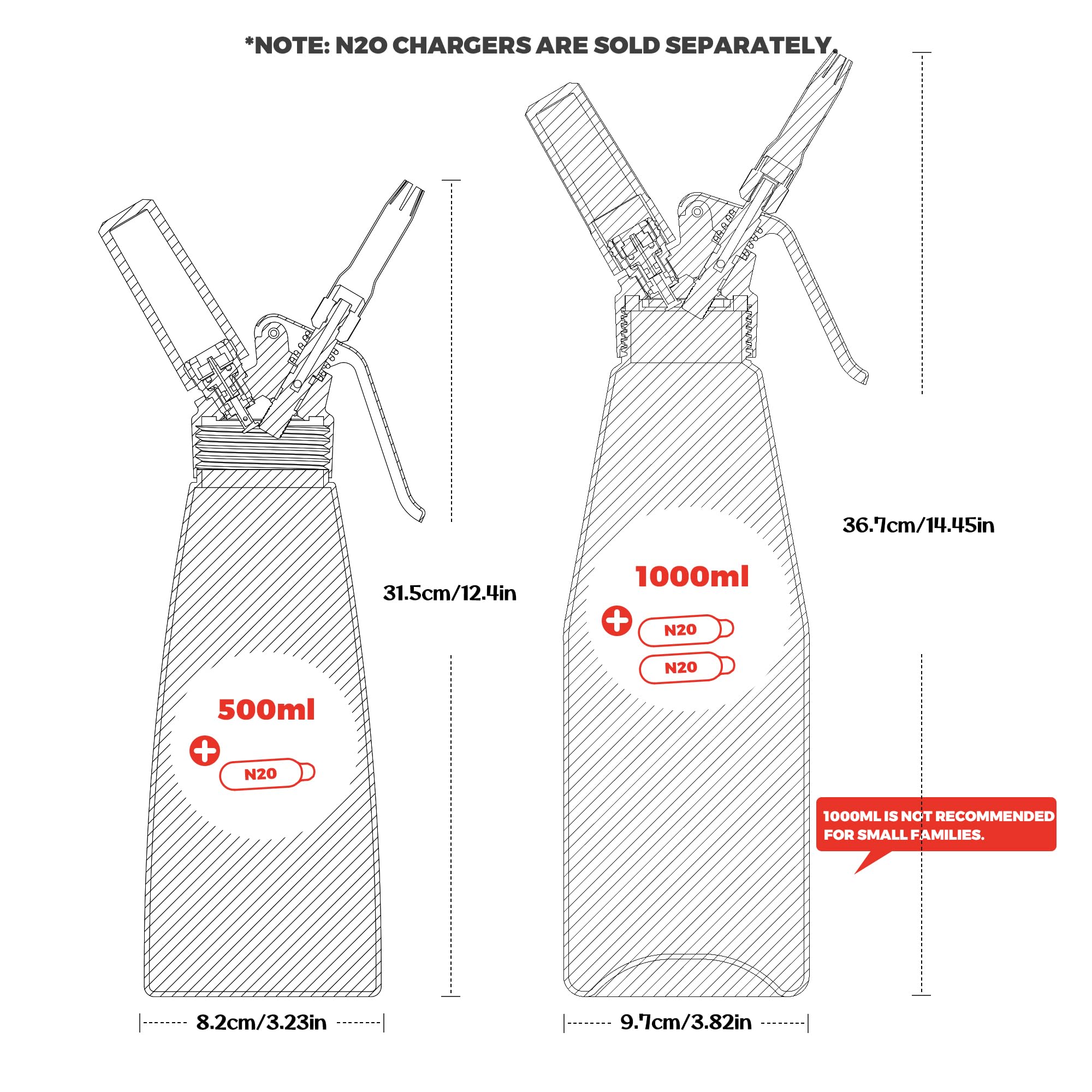 Kaiser Chef cleaning brush included for easy maintenance