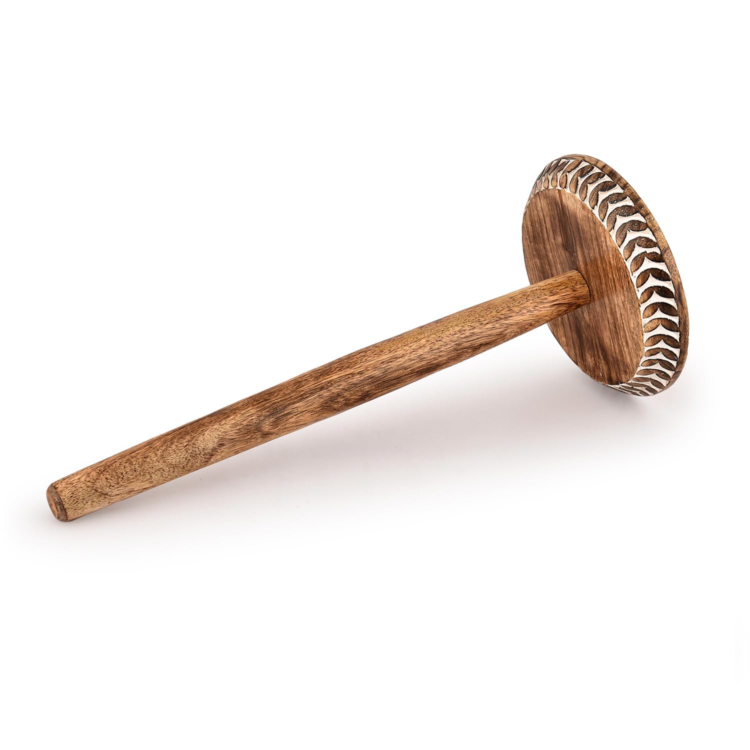 Kaizen Casa mango wood counter keeps towels within reach on any surface.