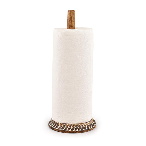 Kaizen Casa mango wood rod makes rolls easy to slide on and replace.