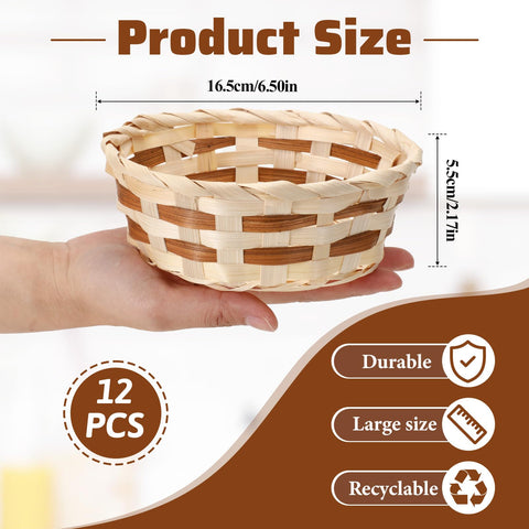 KALIONE bamboo bread basket 6.5 inch ideal for daily bread