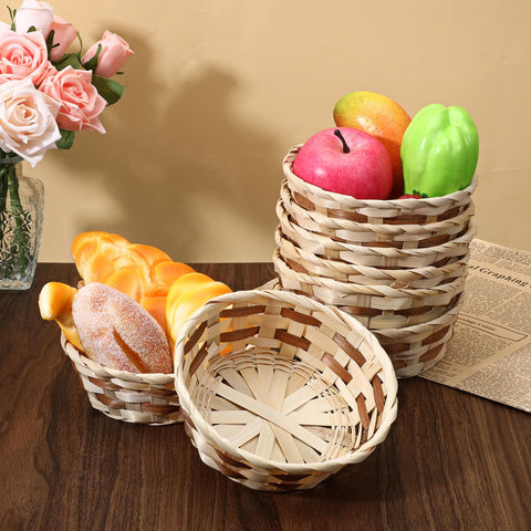KALIONE bamboo fruit basket with breathable weave for fresh produce