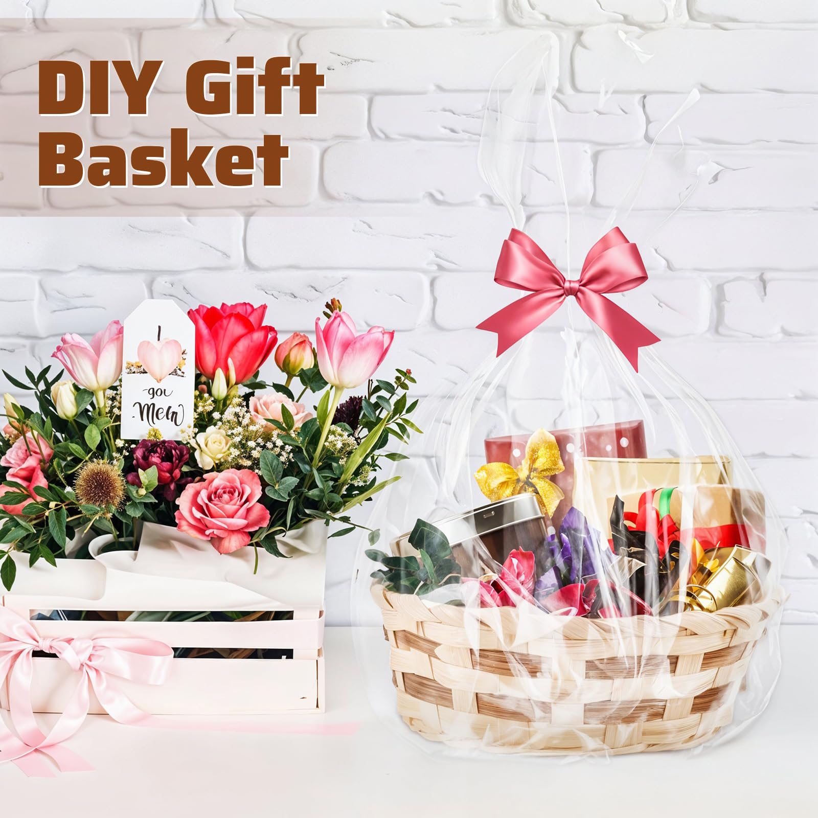 KALIONE round storage basket stackable for compact kitchen organization