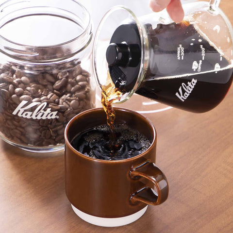 Kalita 96mm height glass server with slim profile