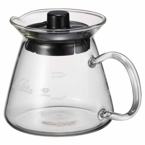 Kalita dishwasher-safe glass server for easy cleanup