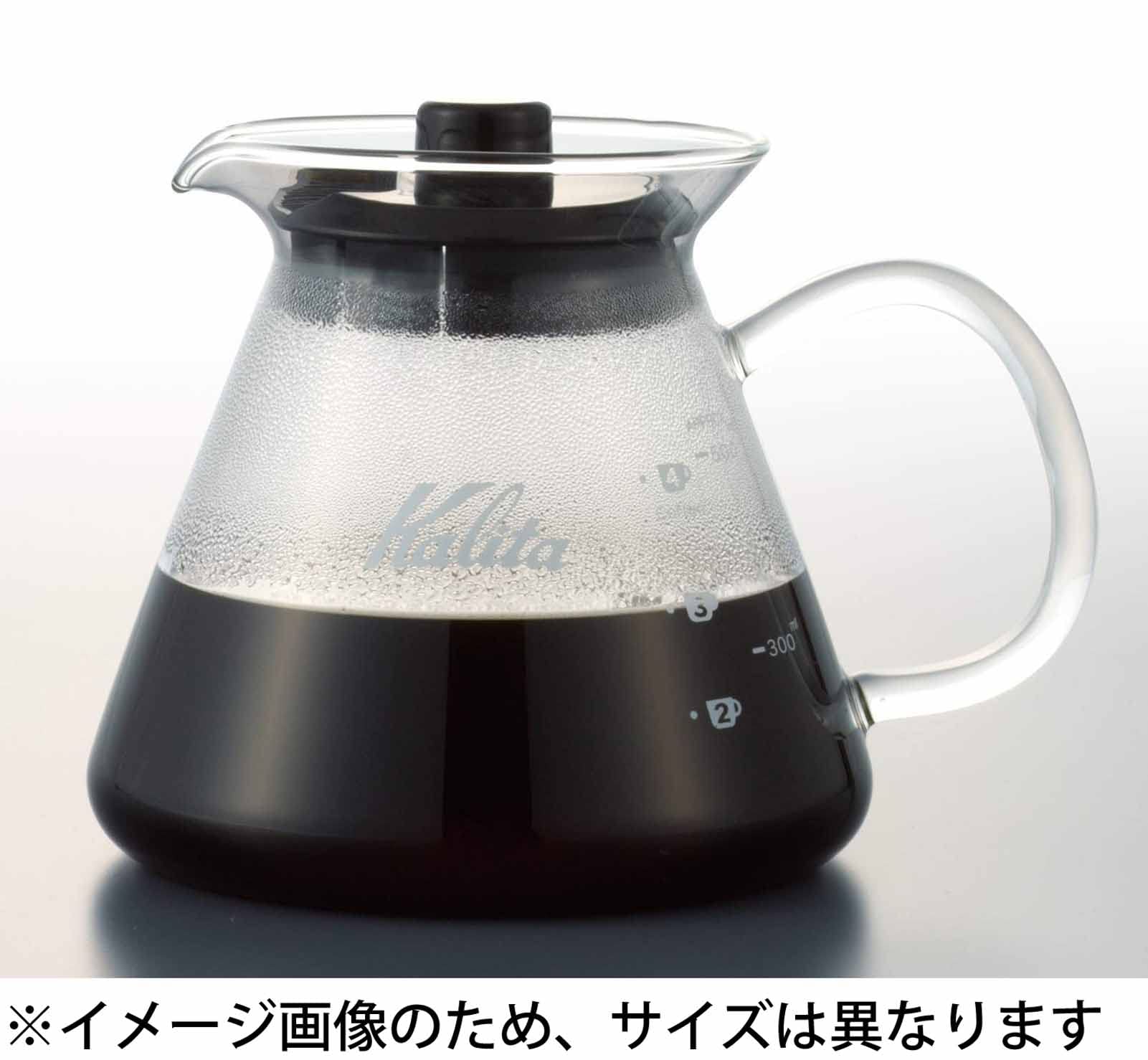 Kalita clear glass server on table ready to serve