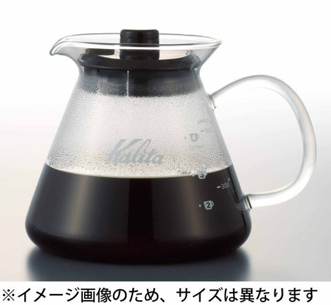 Kalita clear glass server on table ready to serve