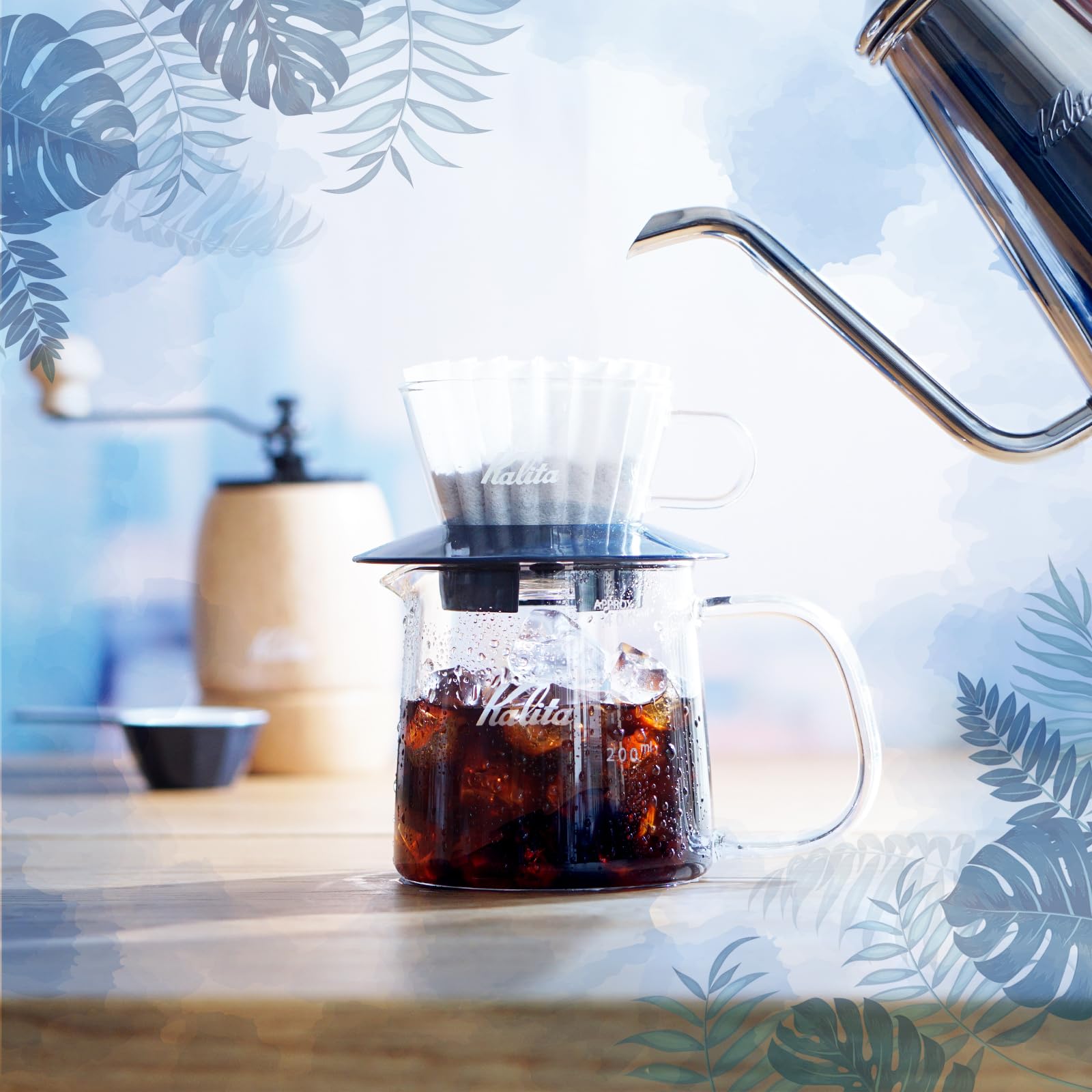 Kalita Wave 185 with patented wave filter promoting even water flow.