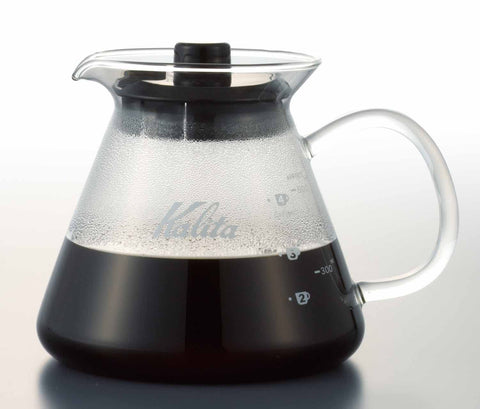 Kalita Wave 500 Server G on-stove use keeps coffee warm