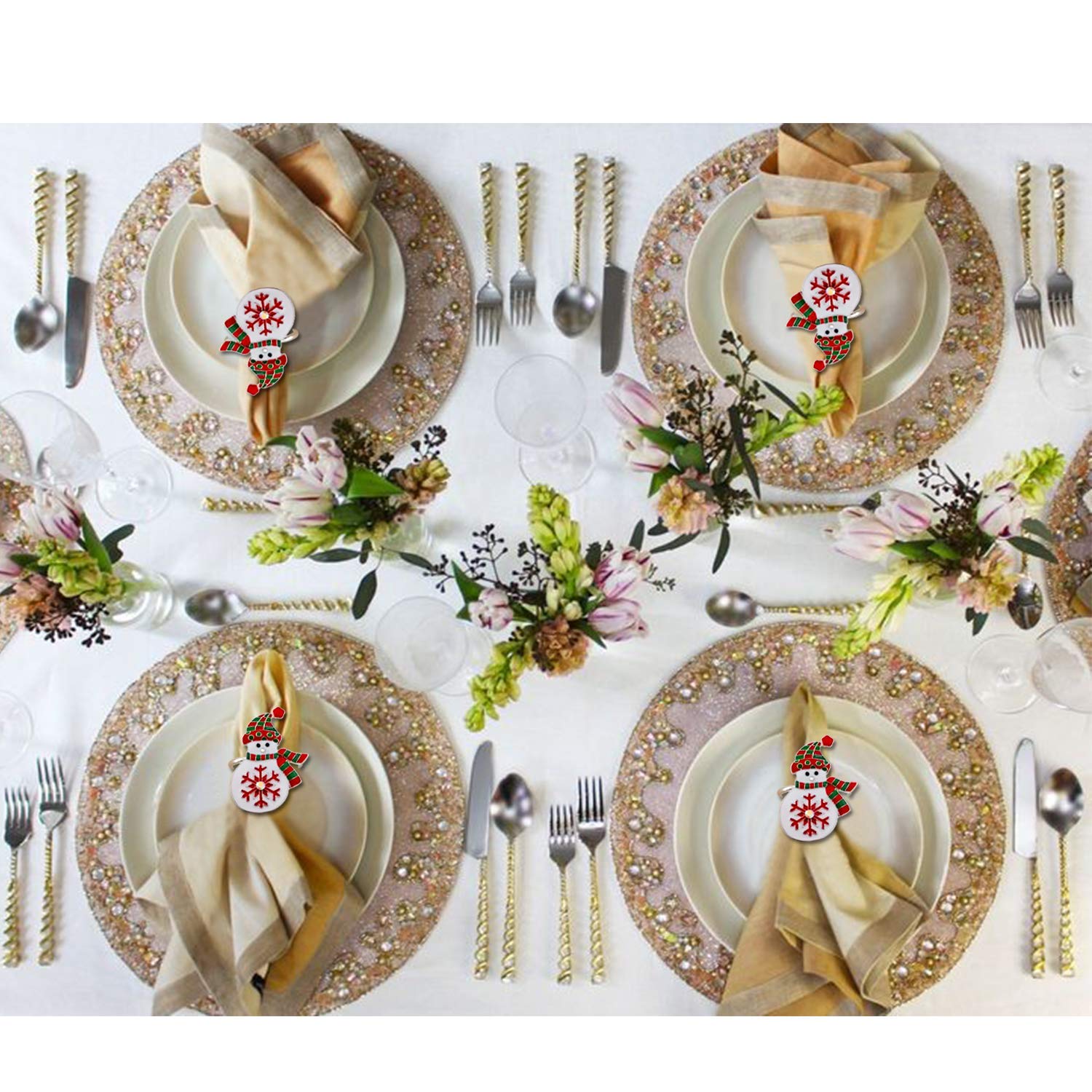 Kalopro snowman napkin ring crafted in zinc alloy for durability