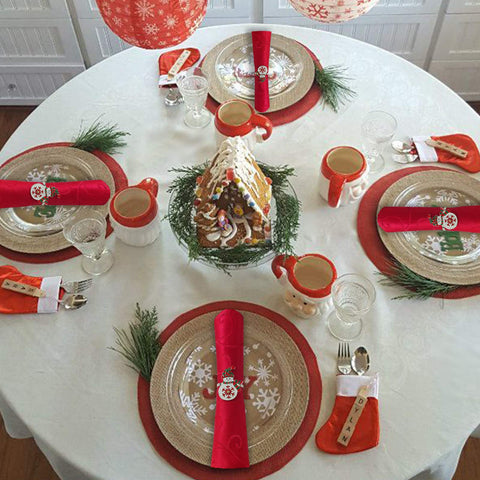 Kalopro snowman napkin ring shines during Xmas dinners and gatherings