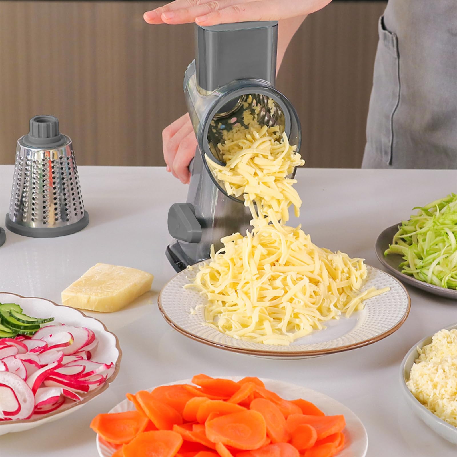 KalraMay cheese grater easy-clean design simplifies cleanup