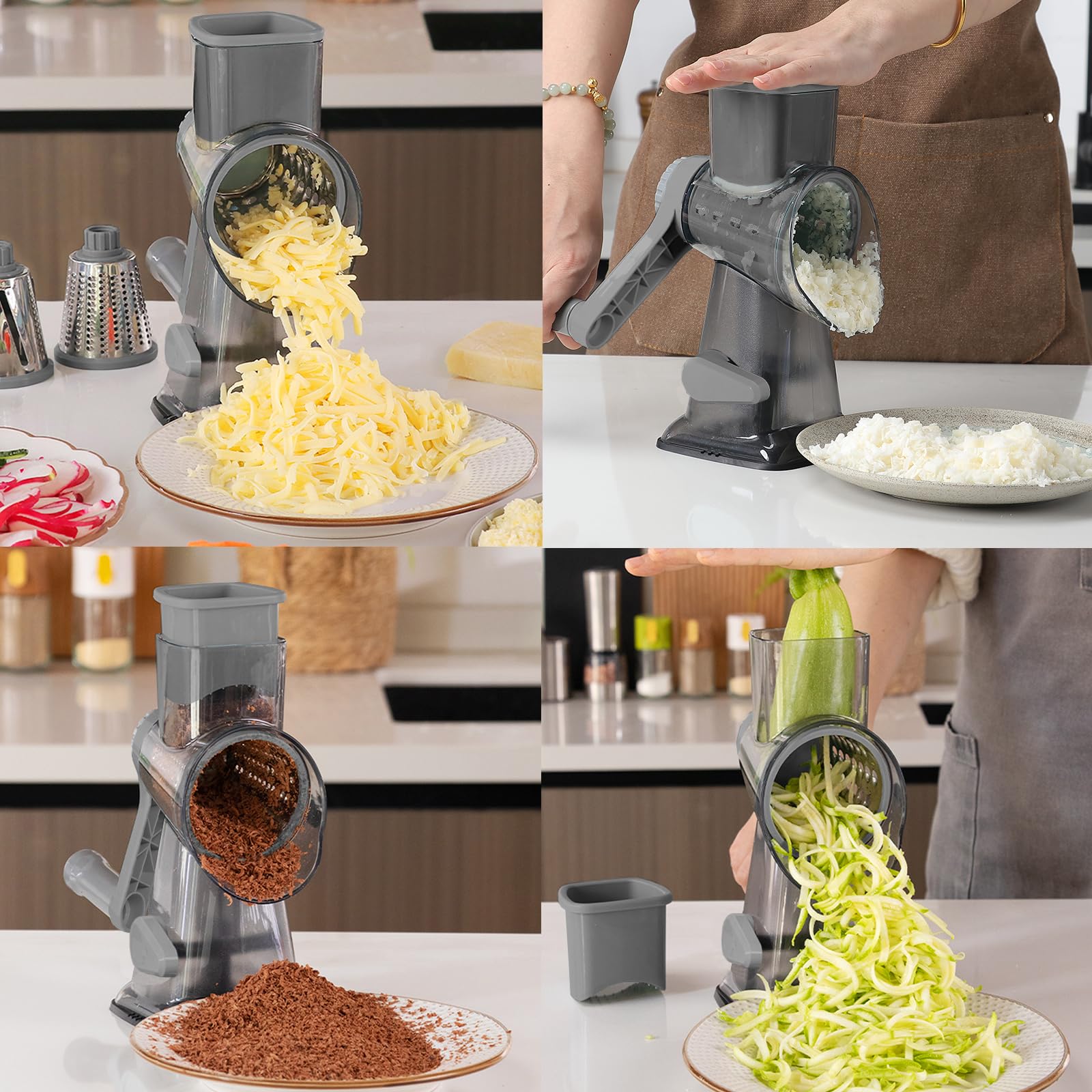 KalraMay multifunction grater handles cheese, vegetables, and fruit