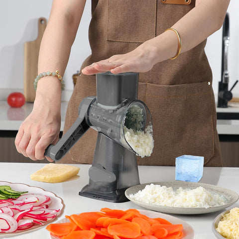 KalraMay rotary grater with stainless drum provides precise shredding
