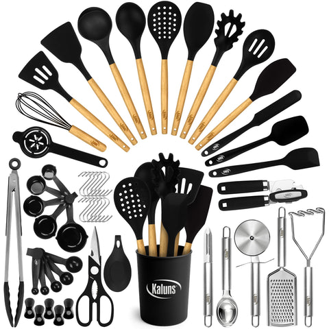 Kaluns 50pcs silicone utensils set overview for complete cooking versatility