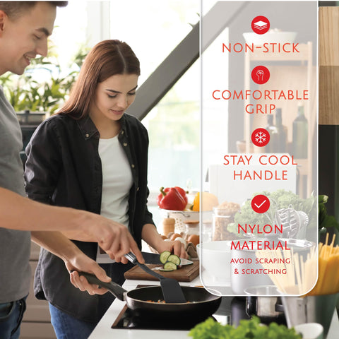 Kaluns nylon utensils heat-resistant to protect cookware during high-heat cooking