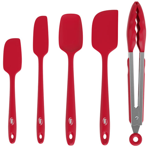 Kaluns silicone spatula set shown in dishwasher-safe cleaning cycle