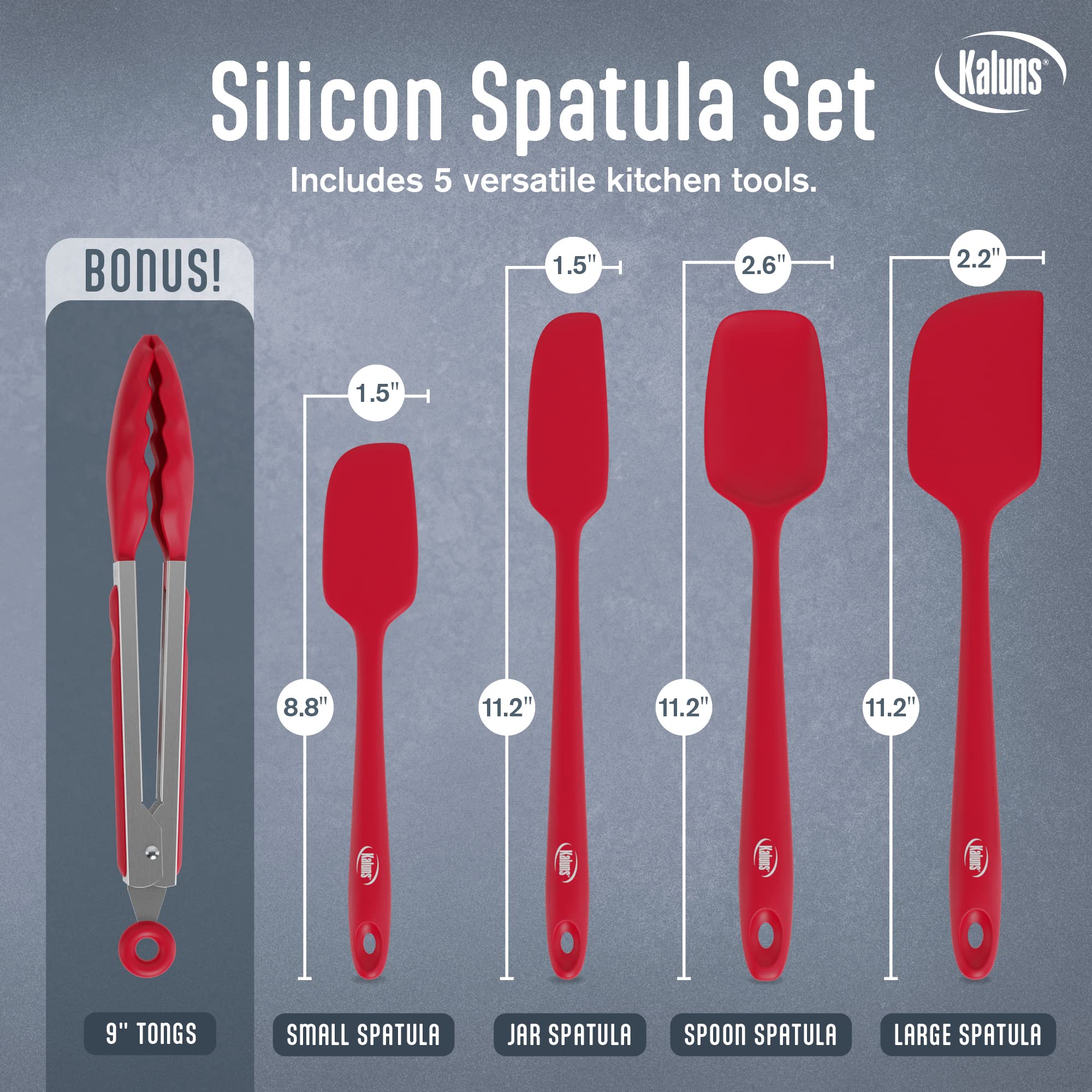 Kaluns large silicone spatula flipping food on a nonstick surface