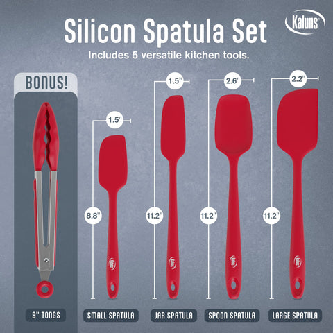 Kaluns large silicone spatula flipping food on a nonstick surface