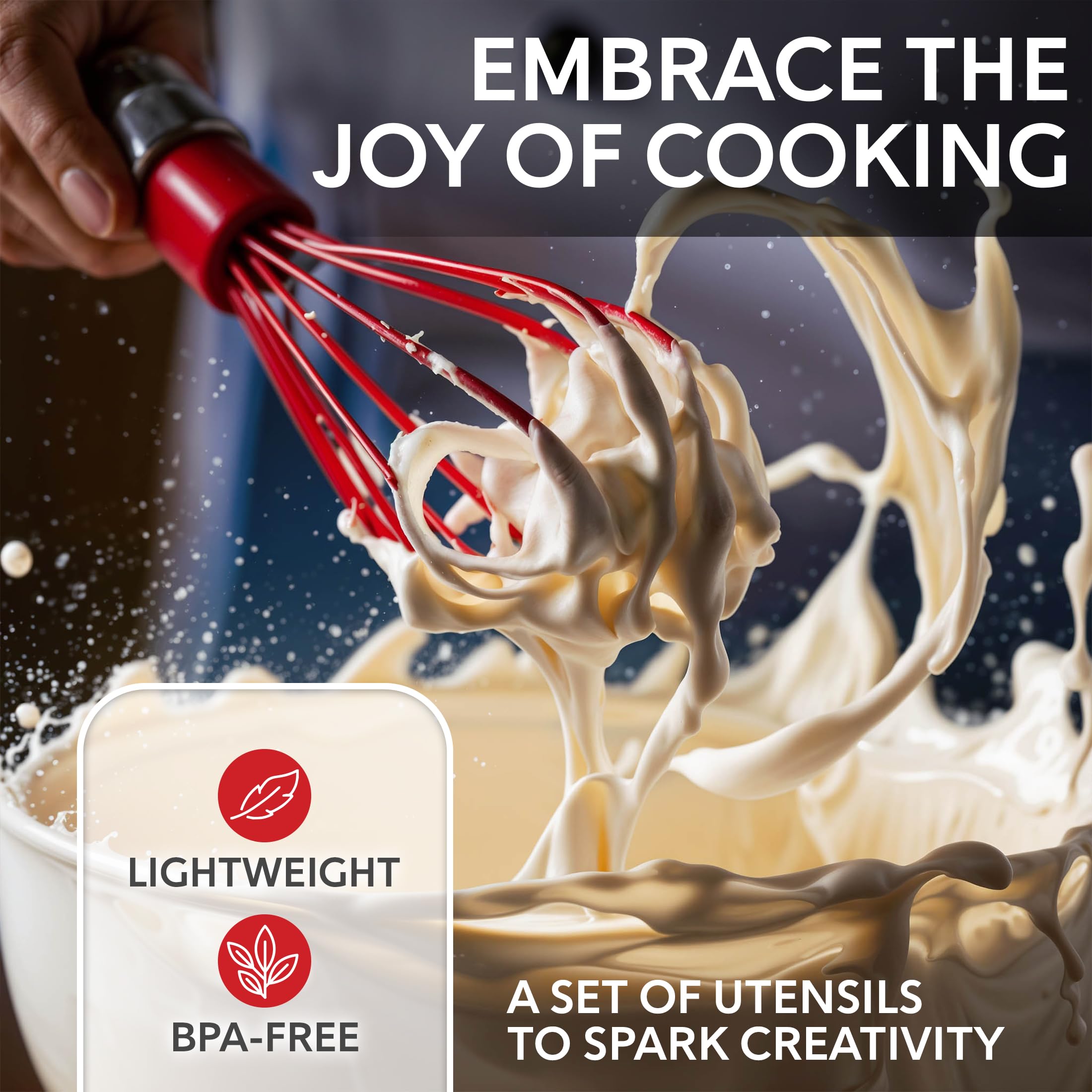Kaluns whisk facilitates whipping and blending with ease.