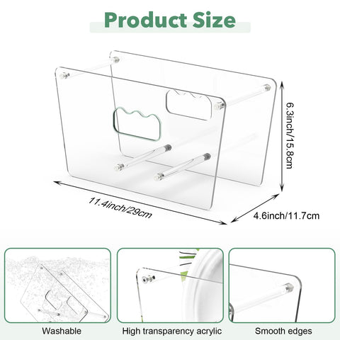 KALYLOC disposable plate dispenser top view with clear acrylic visibility.