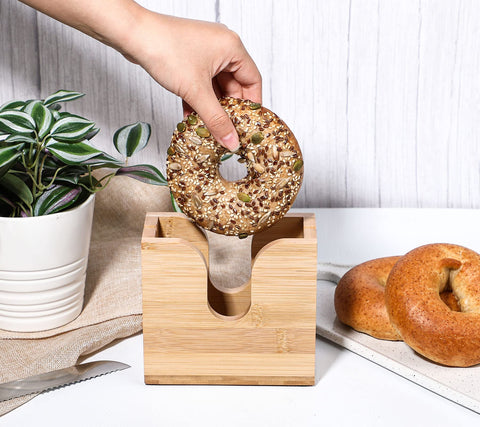Kamehame bagel holder in kitchen ideal for home and cafe use
