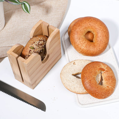 Product packaging of Kamehame bagel slicer holder