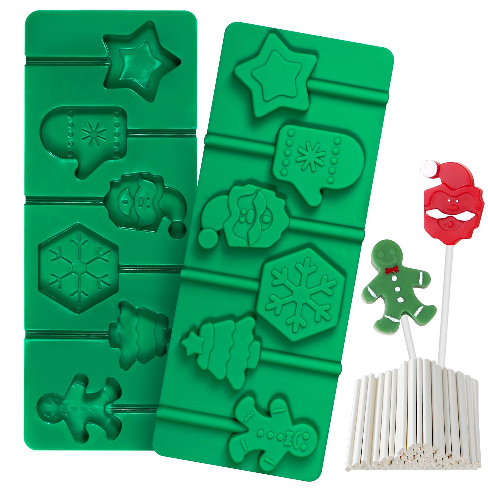 Kamehame gingerbread-men mold for homemade holiday lollipops and treats.