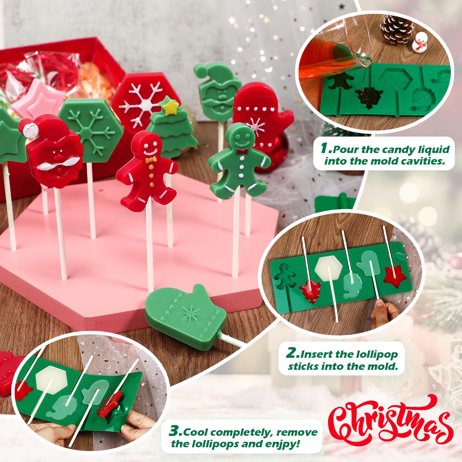 Kamehame Santa-face mold for cheerful holiday lollipops.