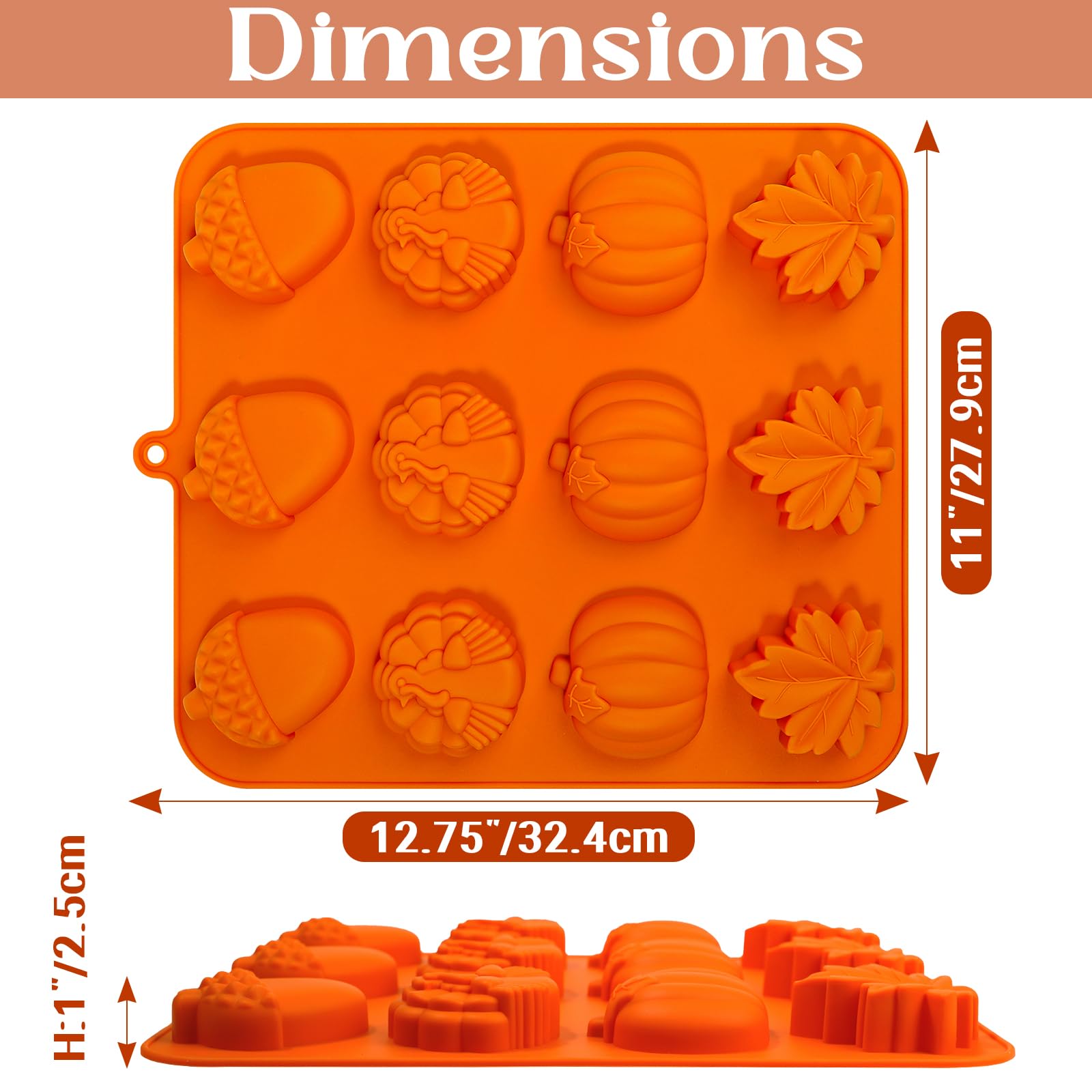 Kamehame pumpkin shape mold ideal for cupcakes and gelatin