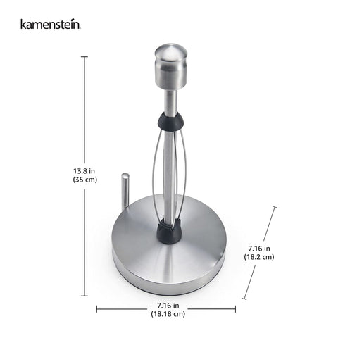 Kamenstein Perfect Tear brushed stainless steel body adds a modern kitchen look.