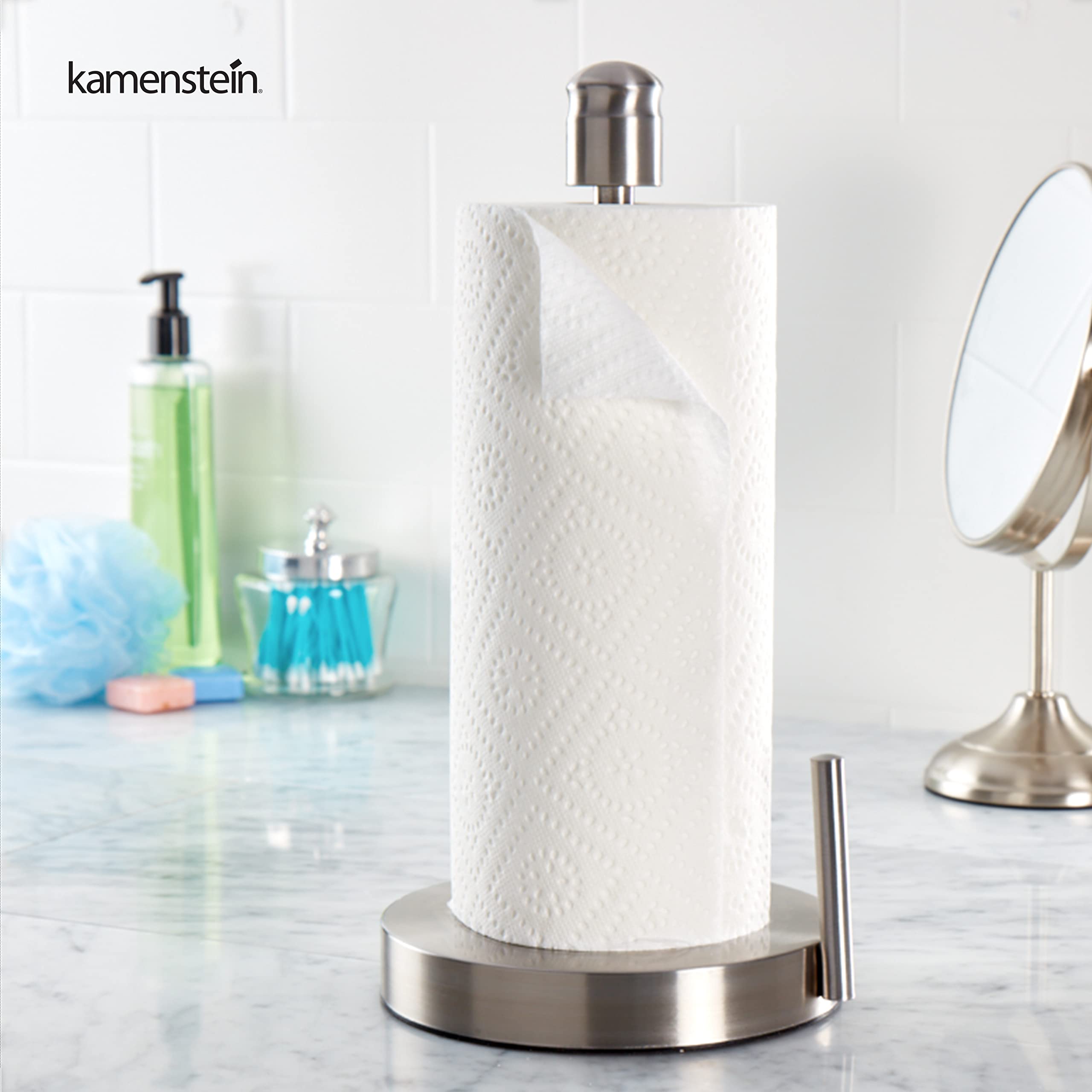 Kamenstein Perfect Tear wire roller supports different roll sizes with ease.