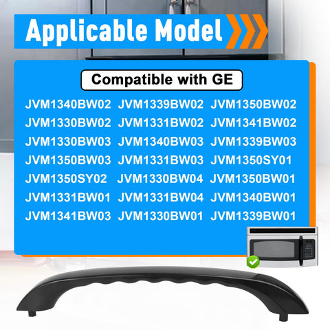 Kamrexi WB15x10020 easy-install door handle for GE Spacemaker XL with pre-drilled fit.