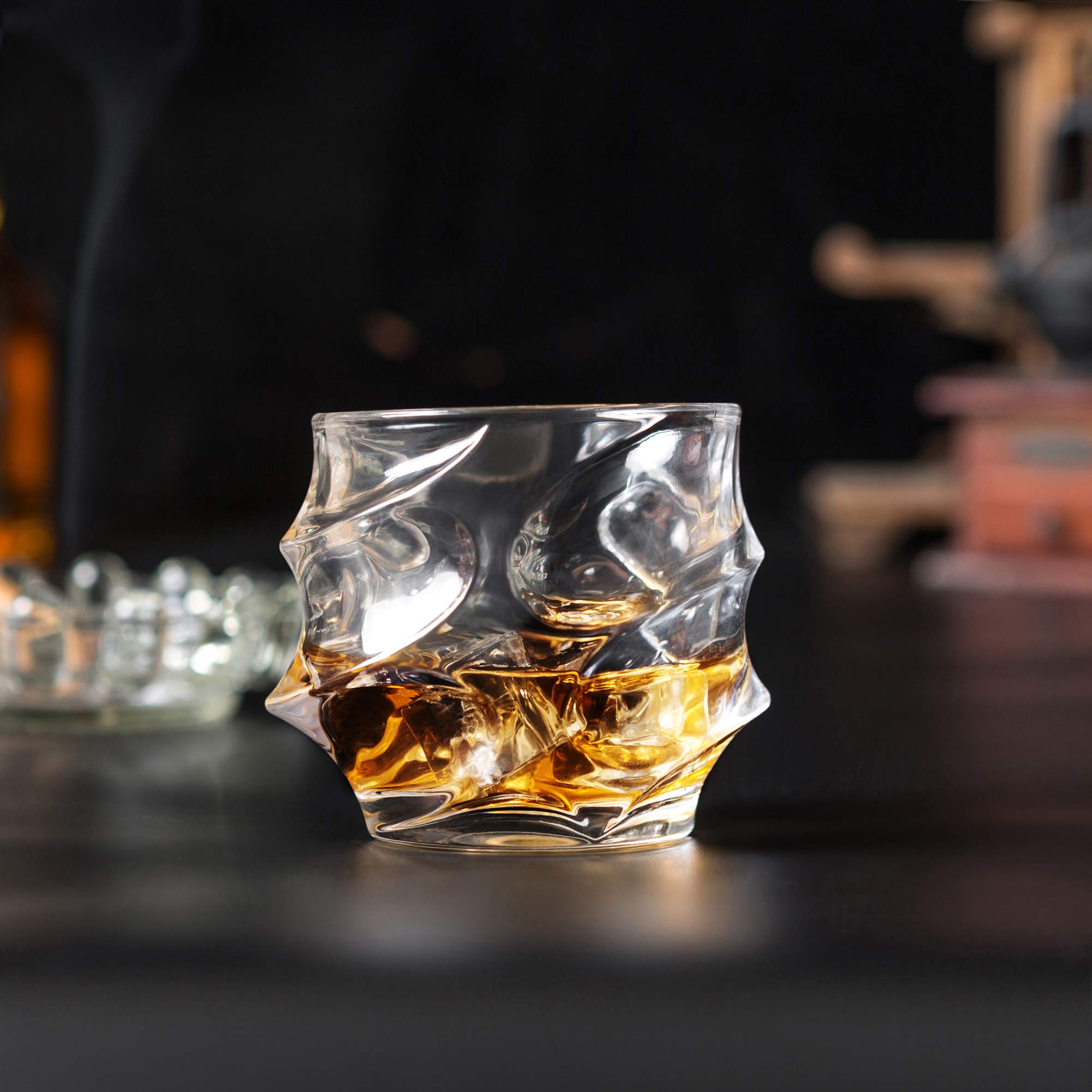 KANARS crystal rock glass with heavy base for stability during tasting