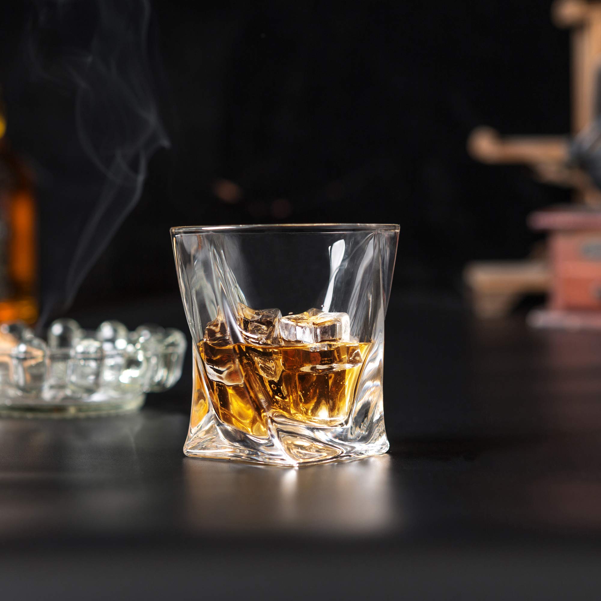 KANARS thick base whiskey tumblers stability and premium weight