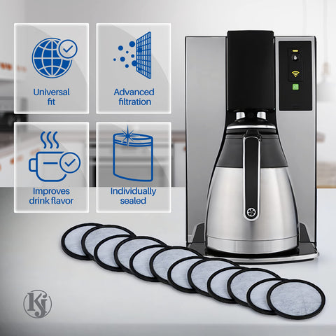 K&J carbon-activated micromesh filter disc improves water quality at home.