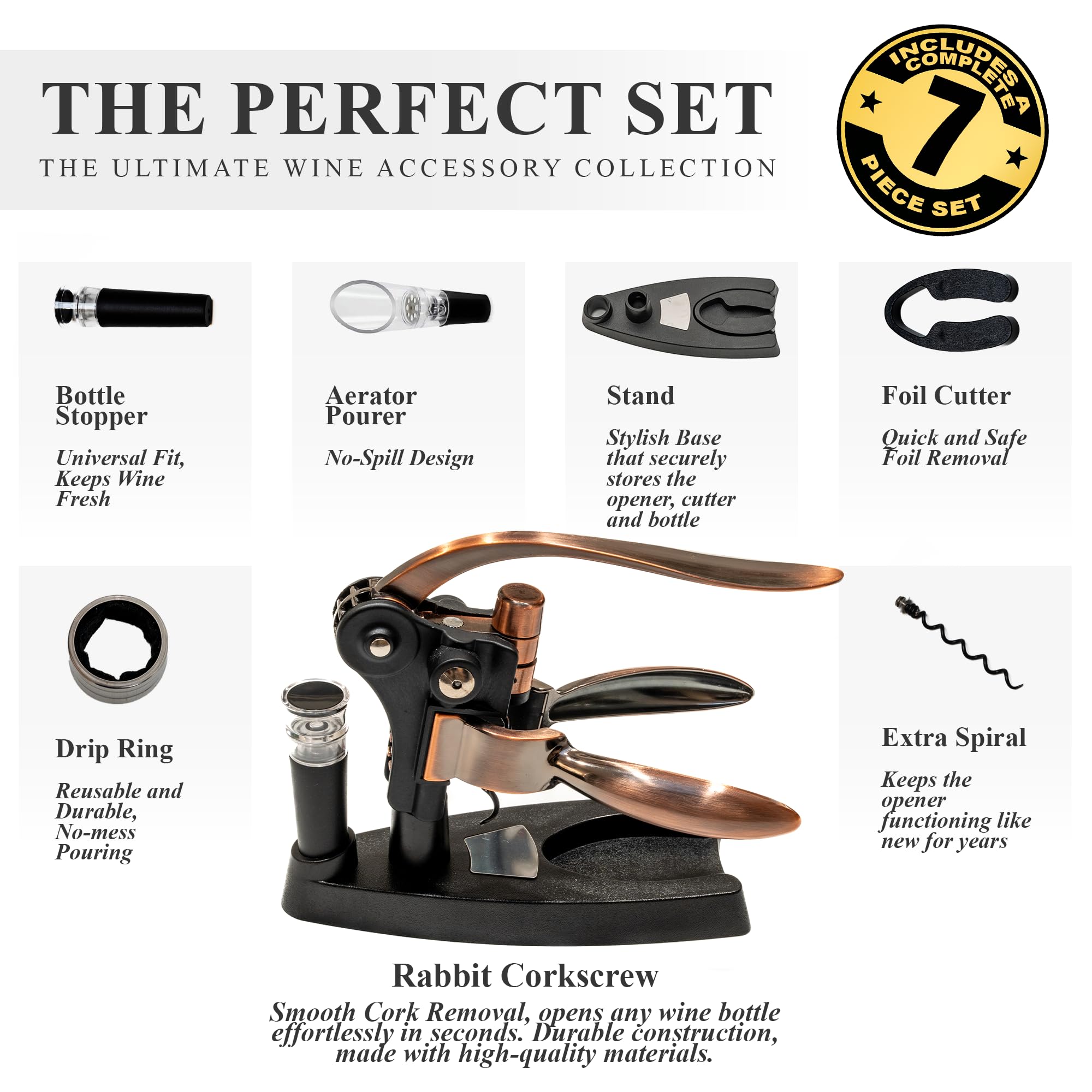 Kandohaus lever corkscrew on its stand adds elegance to any bar.