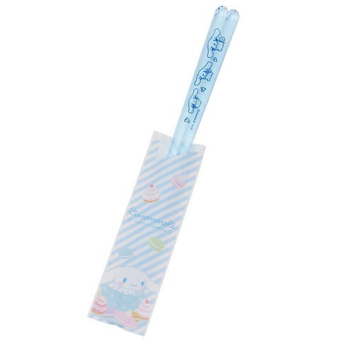 Kaneshotouki cinnamoroll heart clear chopsticks light blue hue for easy grip.