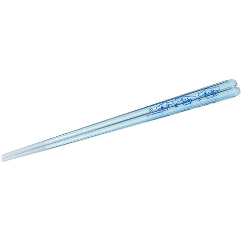 Kaneshotouki cinnamoroll heart clear chopsticks close-up of methacrylic resin texture.
