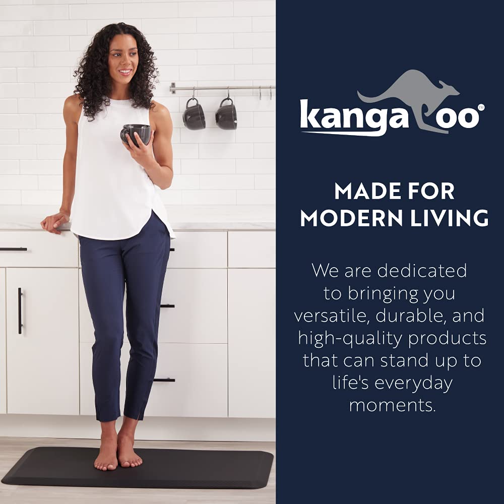 KANGAROO anti-fatigue mat helps reduce fatigue during long tasks.