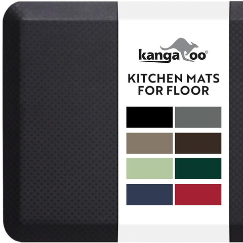 KANGAROO mat top surface shows waterproof, stain-resistant texture for easy kitchen cleaning.