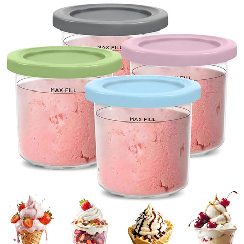 Kangbo Ninja Creami pints 16oz compatible with NC301/NC300 for leak-free use