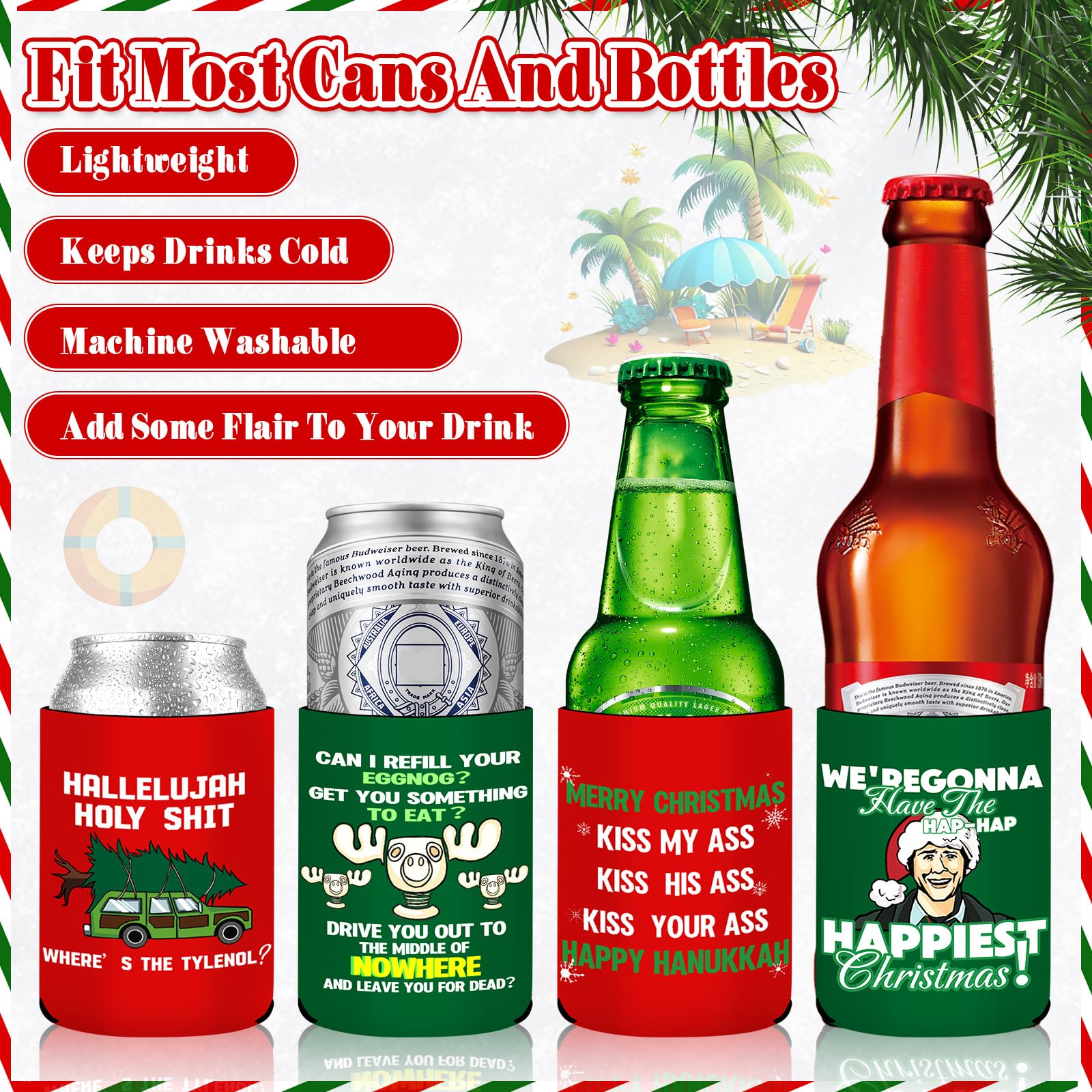 Kanmeii Griswold family christmas cooler sleeve brings nostalgic movie vibe to gatherings.
