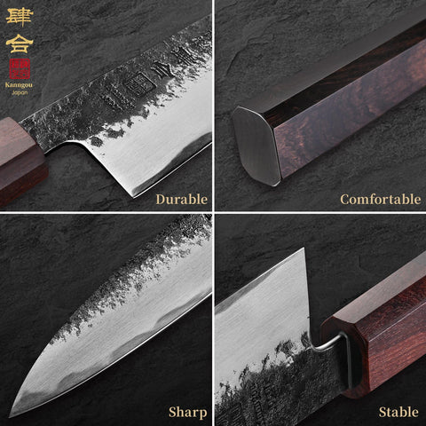 kanngou 8.27 inch chef knife durable build suited for home or pro kitchens