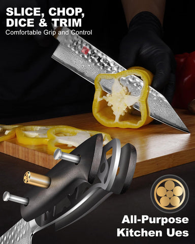 kanngou 8.27 inch blade in action for versatile chopping