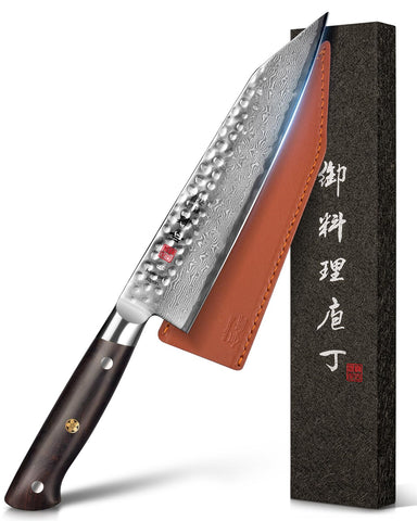 kanngou Kiritsuke knife with damascus 67 layers for precise slicing