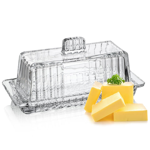 kanpura BPA-free glass butter container for daily kitchen use